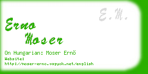 erno moser business card
