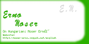 erno moser business card